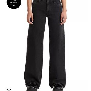 Levi's Classic Black Wide-Leg Jeans